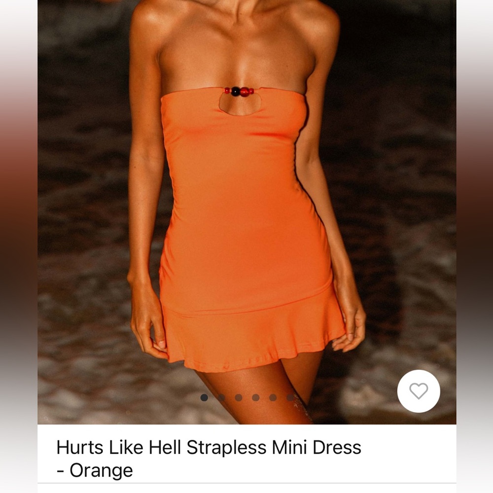 Peppermayo Hurts Like Hell Orange Mini Dress
